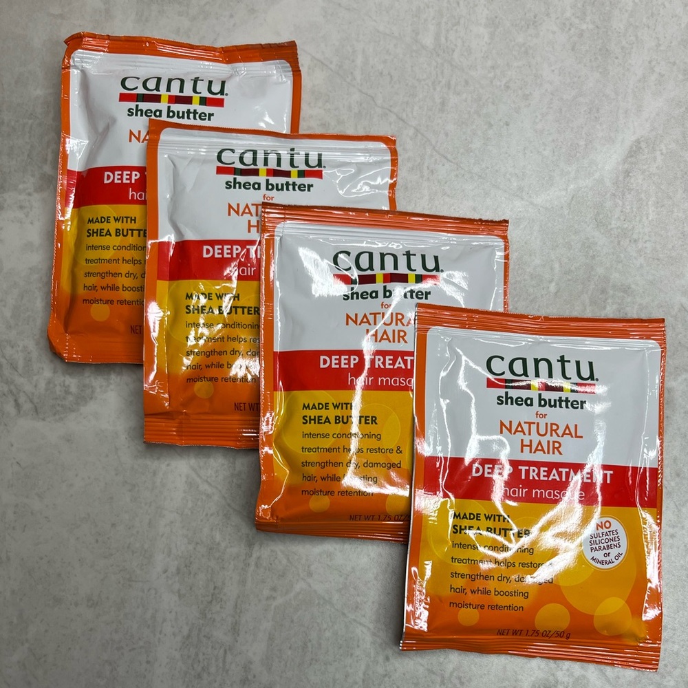 Brand New (4) CANTU Shea Butter for Natural Hair. Deep Treatment Hair Masque.